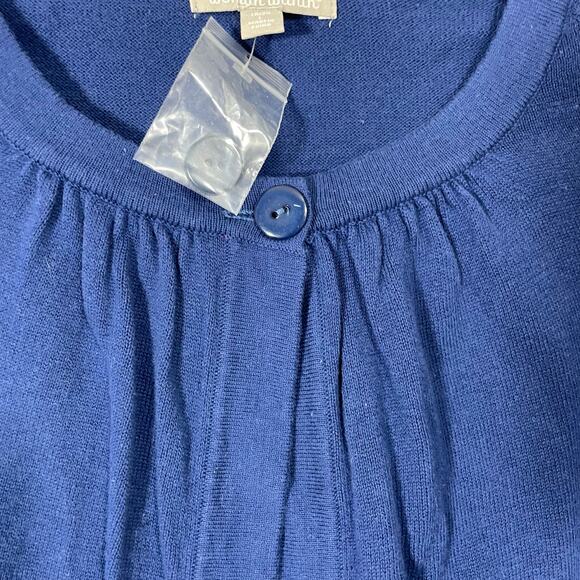 Woman Within NWT Blue Retro Swing Knit Cardigan Sweater - Size 18/20 - Plus Size - Picture 4 of 7